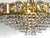 Gold Brass and Lead Crystal Six-Light Chandelier from Joska Bodenmais, 1970s For Sale - Image 8 of 9