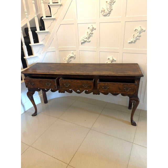 Antique Georgian Oak Console Table, 1900s For Sale - Image 6 of 11