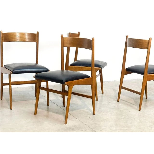 1960s Vintage Italian Dining Chairs, 1960s, Set of 4 For Sale - Image 5 of 6