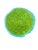 Green Custom Handcrafted Artificial Turf Lumbar Pillow With Turquoise Ruffle - Small Round For Sale - Image 8 of 8