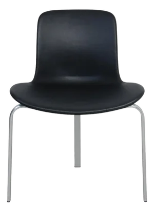 PK-8 Chair in Black Nevada Leather by Poul Kjærholm, 1990s