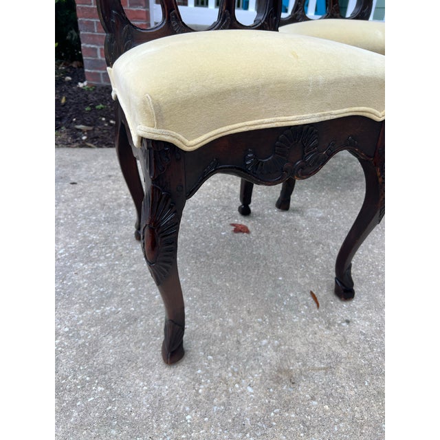 1920s 1920s French Louis XV Style Oak Dining Chairs- Set of 4 For Sale - Image 5 of 12