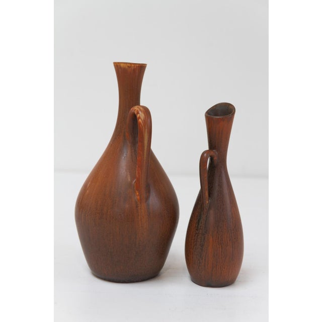 Stoneware Vases by Carl-Harry Stålhane for Rörstrand, Sweden, 1950s, Set of 2 For Sale - Image 11 of 16