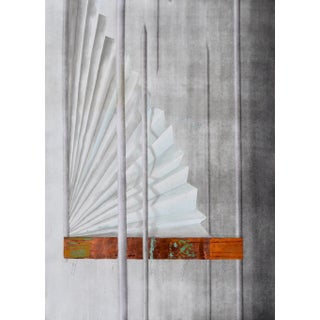 1988 "The Fan" Mixed-Media Painting Attributed to Patricia A. Pearce For Sale