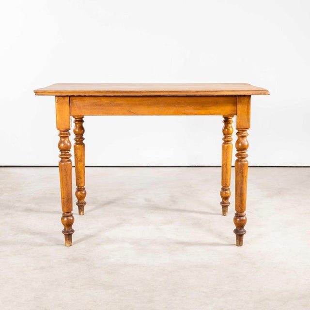 Brown Compact Bobbin Leg Rectangular Dining Table, 1950s For Sale - Image 8 of 9