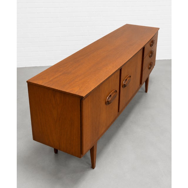 Rare Mid Century Modern Danish Teak Credenza / Media Stand, C. 1960's For Sale - Image 11 of 16