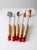 Red Mid Century Grill Utensils Set of 5 For Sale - Image 8 of 12