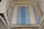 White Vintage White Wicker Wing Back Arm Chair W/ Blue Cushions & Coil Sprung Seat For Sale - Image 8 of 18