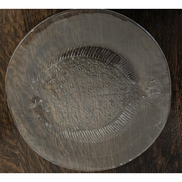 Goran and Ann Warff Vintage Kosta Boda Sweden Party Marine Series Flounder Platter Serving Plate Scandinavian For Sale - Image 4 of 12