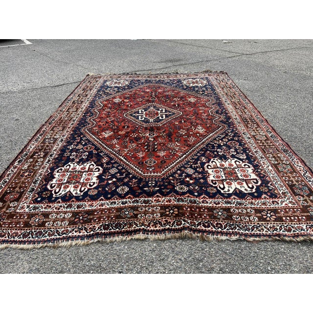 Large Vintage Knotted Rug For Sale - Image 5 of 16