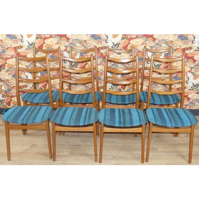 Turquoise Dining Chairs, 1960s, Set of 4 For Sale - Image 9 of 14