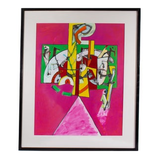 Abstract Mixed Media Painting by James L. Bruch For Sale