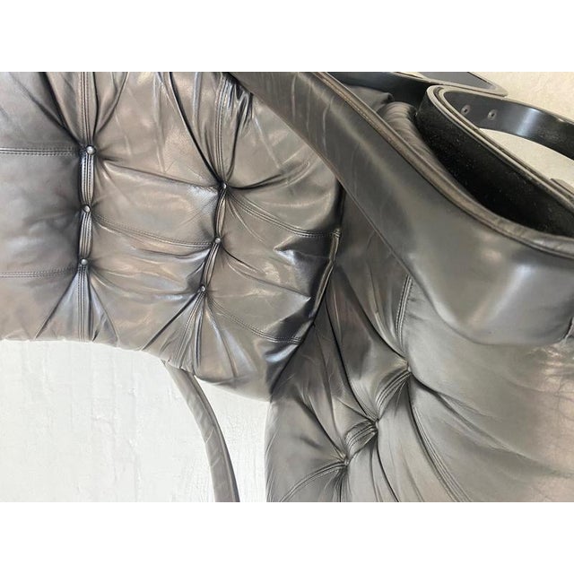 Set of Vintage Norwegian Leather Chair and Ottoman by Ingmar Relling For Sale - Image 15 of 17