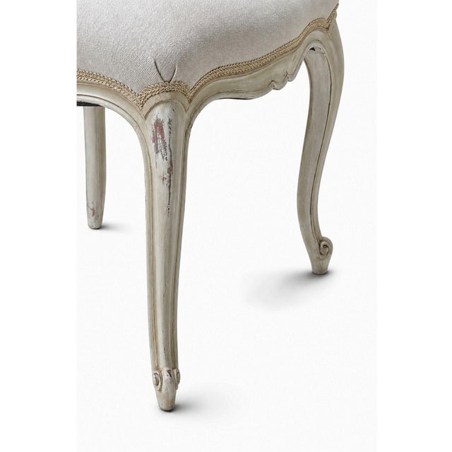 Cream 19th Century Set of Six Louis XV Style Upholstered Dining Chairs For Sale - Image 8 of 8