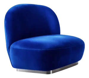 Susurro Accent Chair in Blue Velvet from Moanne