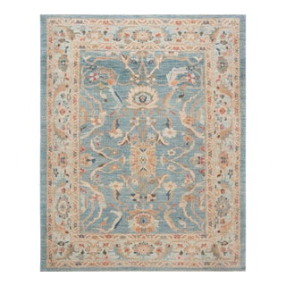 Style Traditional Rug With Water Lily Medallion In Beige "Nymphaea" For Sale