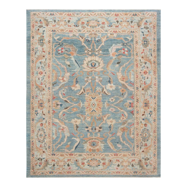 Style Traditional Rug With Water Lily Medallion In Beige "Nymphaea" For Sale