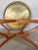 1950s 1950s Moroccan Brass Tray Table on Mid-Century Modern Base For Sale - Image 5 of 12