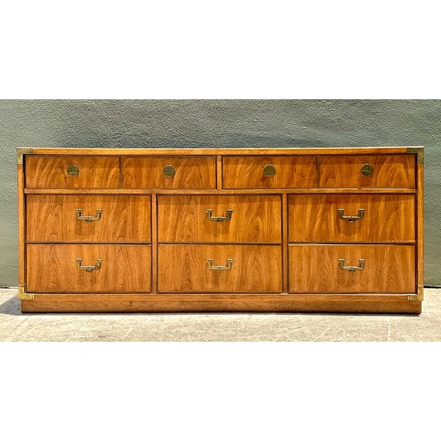 Vintage Thomasville Campaign Style Dresser For Sale - Image 15 of 18