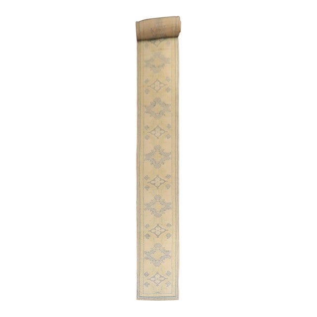 Long Antique Oushak Runner - 2'5" x 27'3" For Sale