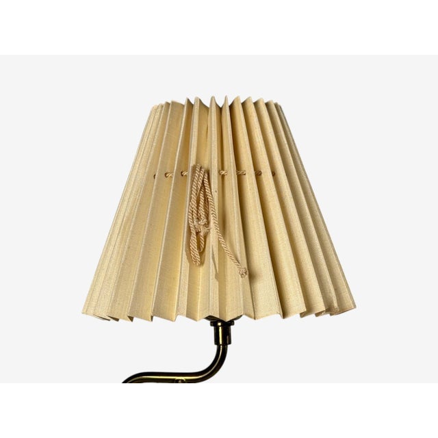 1970s Armaturhantverk Tibro, Wall Light, Brass, Pleated Fabric For Sale In New York - Image 6 of 13