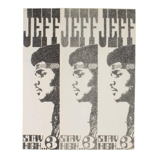 “Jeff-Stay High” Graphite Drawing by James Spencer Russell For Sale