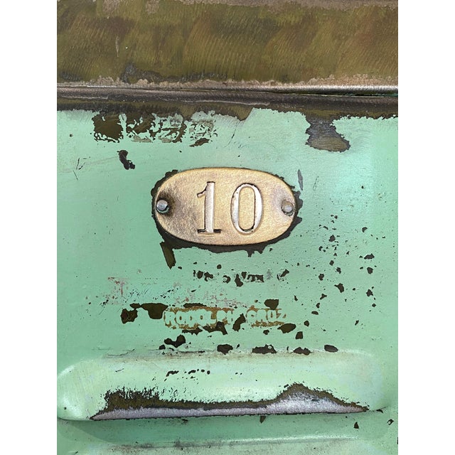1960s 1960s Green Distressed Lockers For Sale - Image 5 of 6