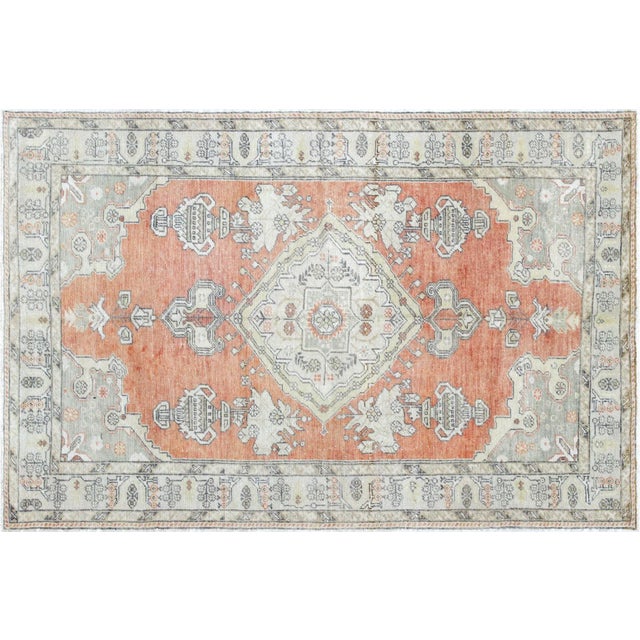 Textile 1960s Turkish Oushak Rug For Sale - Image 7 of 7