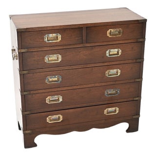 Antique Military Campaign Chest of Drawers, 1930 For Sale