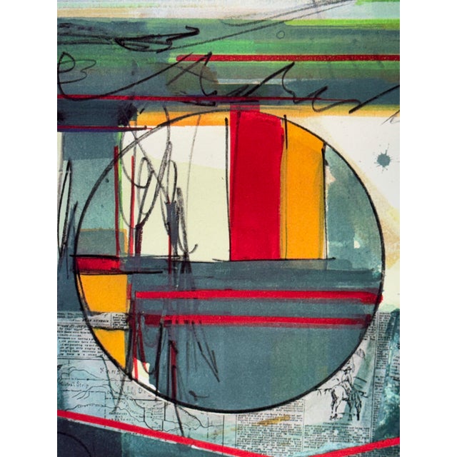 1990s Sam Middleton, Abstract Composition Original Color Etching Ae, 1998, Screen Print For Sale - Image 5 of 7
