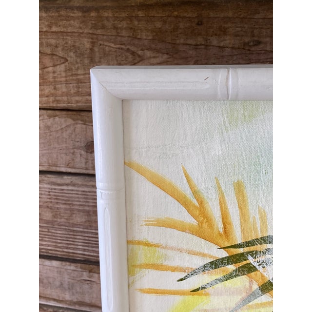 1970’s Boho Coastal Palms and Peacock Chair Painting For Sale In Naples, FL - Image 6 of 11