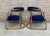 Set of Mid-Century French Gold Brass Armchairs with Blue Velvet Upholstery, 1940s For Sale - Image 10 of 12