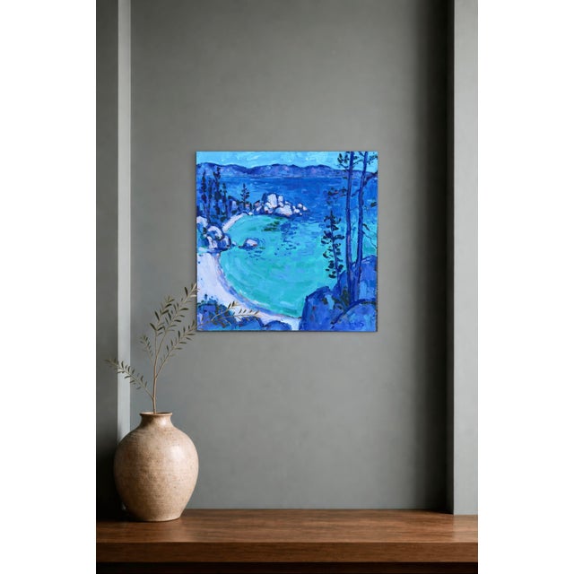Lake Tahoe Blue - Contemporary Oil Painting Original For Sale In Reno/Lake Tahoe - Image 6 of 10