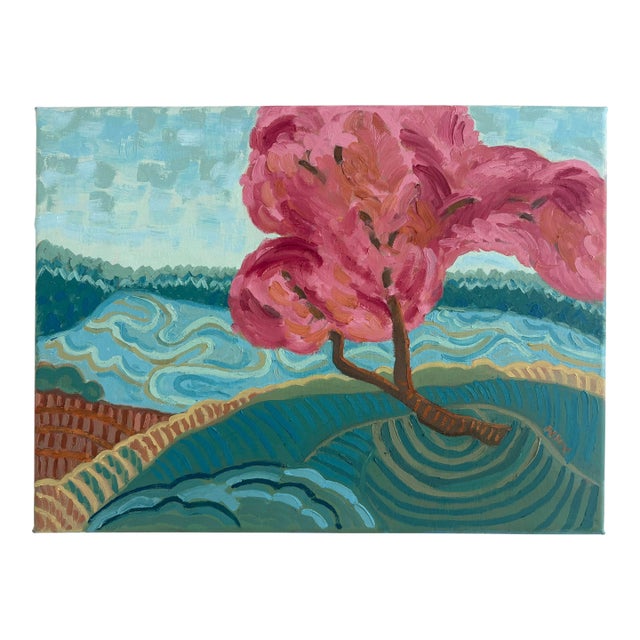 “Pond Edge” Oil on Linen by Nancy M. Vignola For Sale