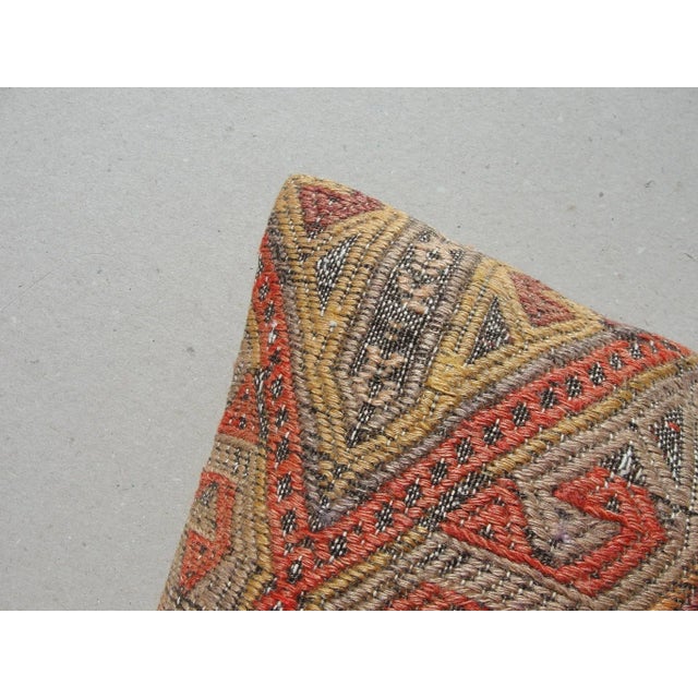 Brown Contemporary Handmade Turkish Pillow Cover For Sale - Image 8 of 10