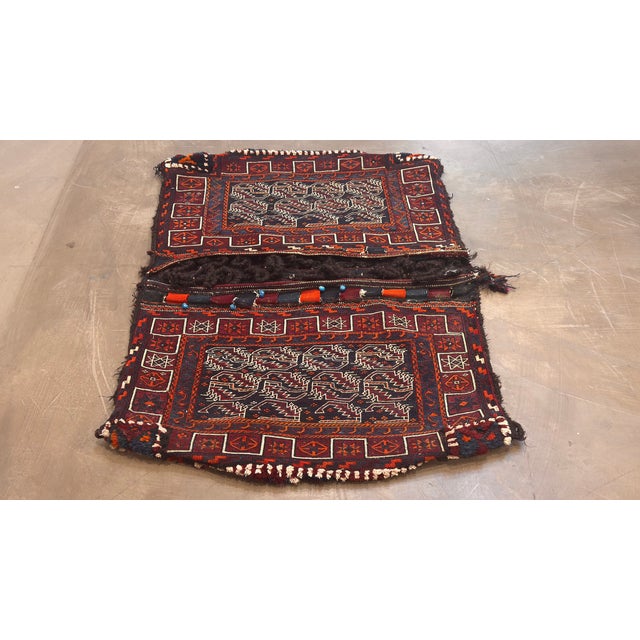 Antique Bakhtiari Persian Saddlebag For Sale - Image 12 of 13