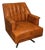 1970s Mid-Century Modern Faux Leather Swivel Rocker Chair For Sale