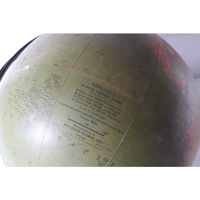 Vintage Replogle Globe on Stand For Sale - Image 16 of 18