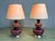 Mid-Century Belgian Purple Opaline Glass Table Lamp with Vintage Cream Lampshade from De Rupel, Belgium, 1960s For Sale - Image 6 of 12