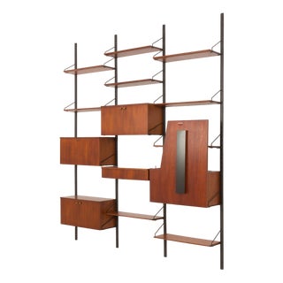 Large Mid-Century Modern Italian Wall Unit with Hidden Desk, 1960s For Sale