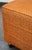 Mid Century Modern Ottoman Stool Rectangular Cushion Orange Vintage Rolling Seat For Sale - Image 9 of 11