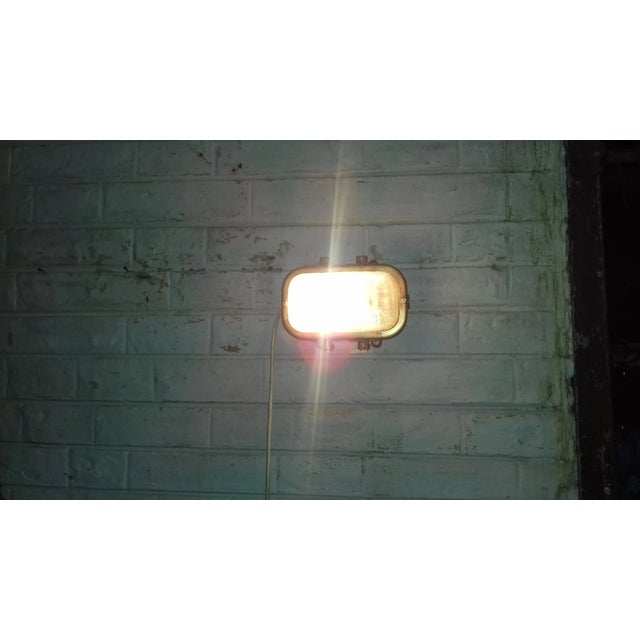 Industrial Vintage Romanian Industrial Brass Bulkhead Wall Light For Sale - Image 3 of 11