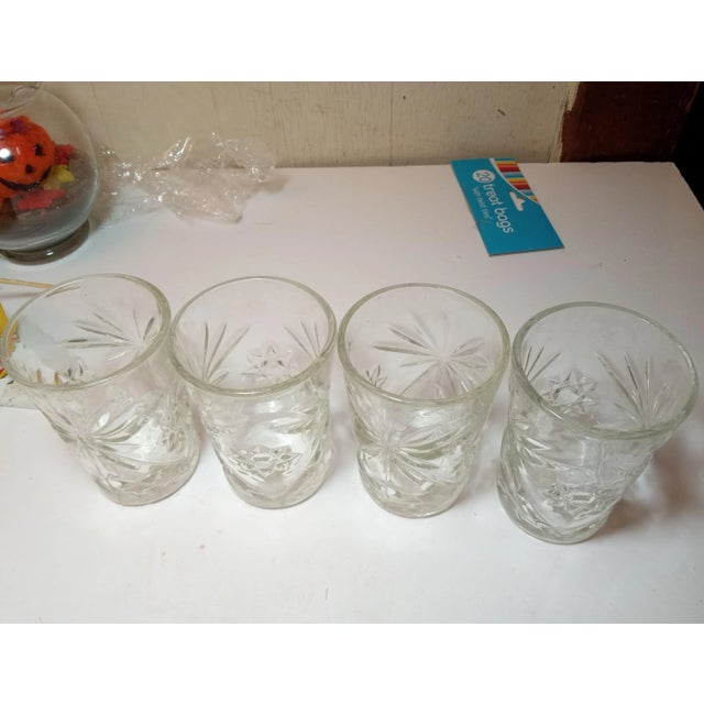 Mid-Century Modern 1960s Anchor Hocking Prescut Juice Glasses - Set of 4 For Sale - Image 3 of 4