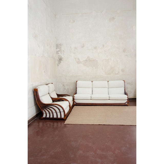 Sofa and Lounge Chairs in Bamboo, 1970s, Set of 3 For Sale - Image 10 of 10