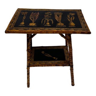 Antique Faux Bamboo Table For Sale