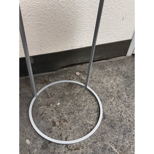 Gray Room & Board Slim Round C-Table For Sale - Image 8 of 12