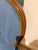 French Pair of Ultra Suede Blue Louis Style Armchairs For Sale - Image 3 of 9