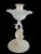 Traditional Salviati Murano 1920s White Latticino Glass & Gold Aventurine Swan Candlestick For Sale - Image 3 of 8