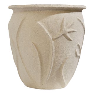 La Table Mer Beige Sandstone Vase by Lou Thomas For Sale