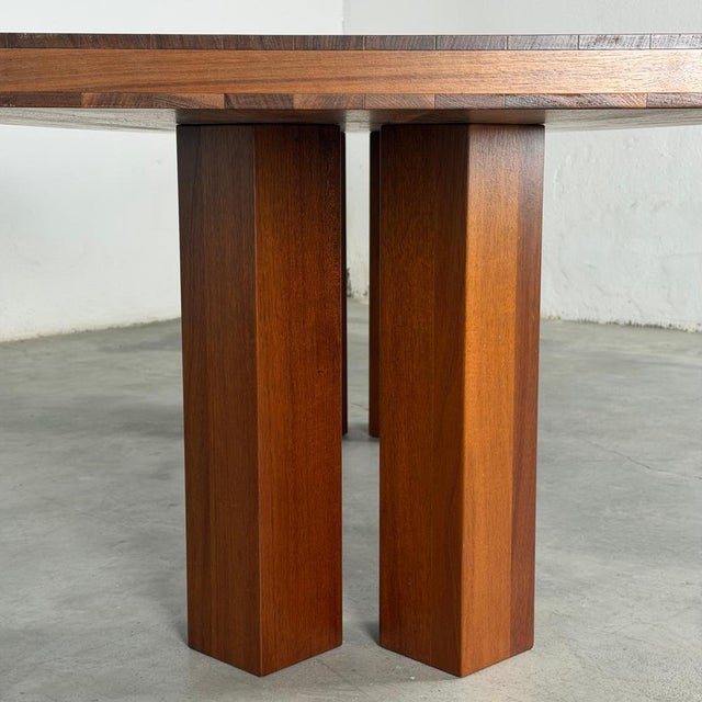 Model TL63 Dining Table in Walnut by Roberto Poggi for Poggi, Italy, 1960s For Sale - Image 12 of 18